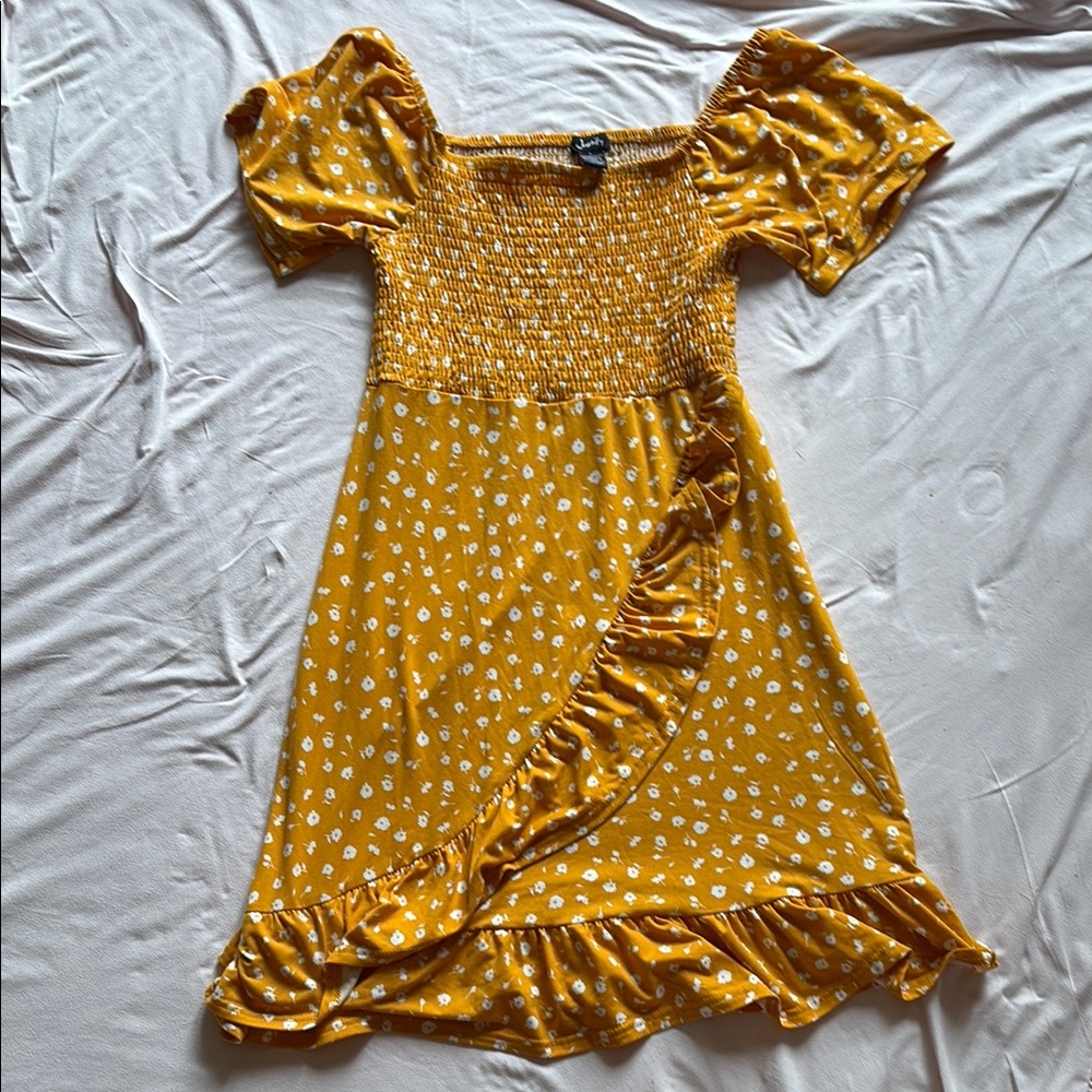 Justify Yellow Floral Kids Casual Dress